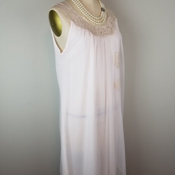 Romantic Vintage 1950's Pale Pink Babydoll Nightgown by Aristocraft * Medium - Picture 9 of 11